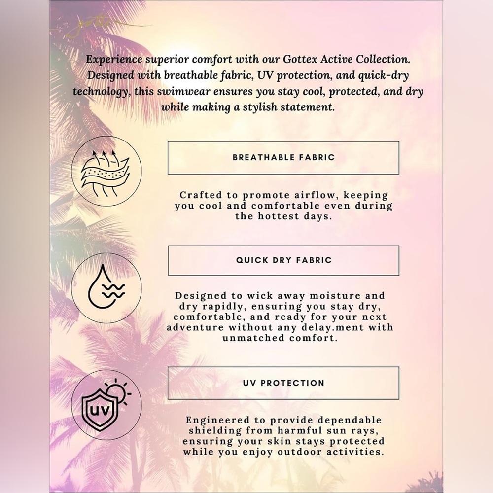 Gottex One-Piece Swimsuit, Black/White, Women's Size 8 - Picture 7 of 7